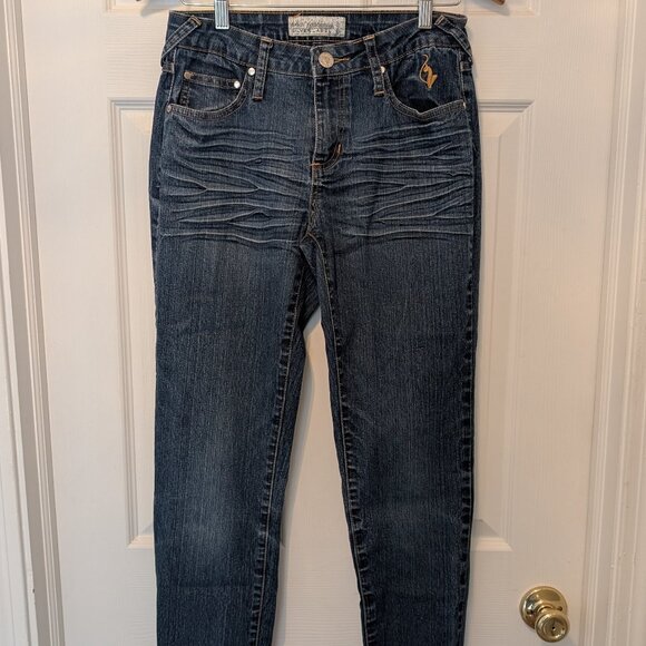 Women's Washed-Look Whiskered Jeans Size 5 by phat fashions - Picture 2 of 8